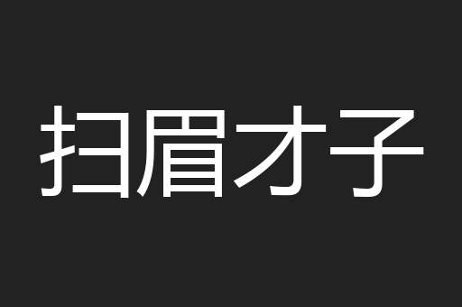 扫眉才子