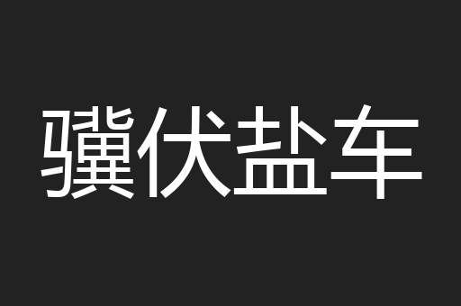 骥伏盐车