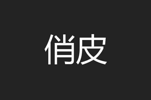 俏皮