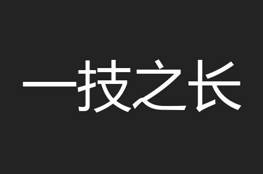 一技之长