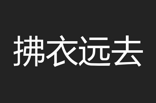 拂衣远去