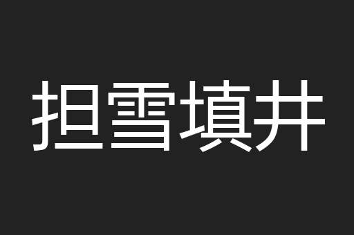 担雪填井