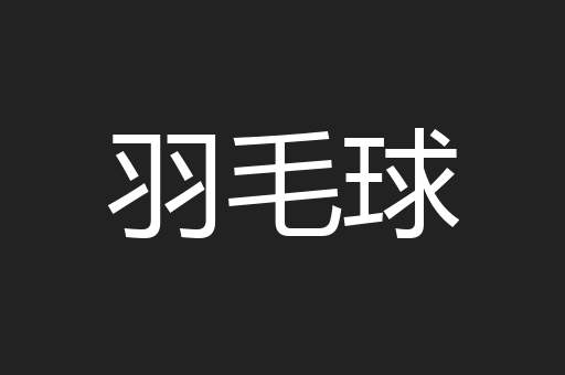 羽毛球