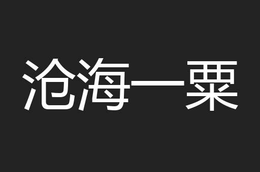 沧海一粟