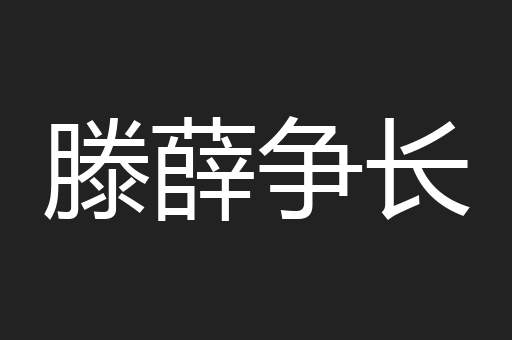 滕薛争长