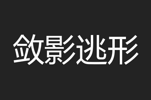 敛影逃形