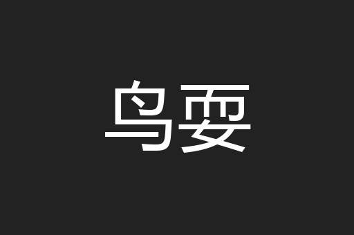 鸟耍