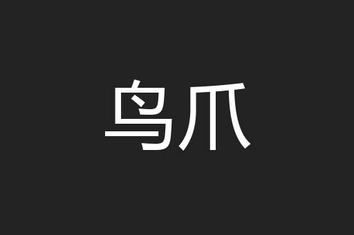 鸟爪
