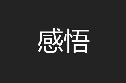 感悟