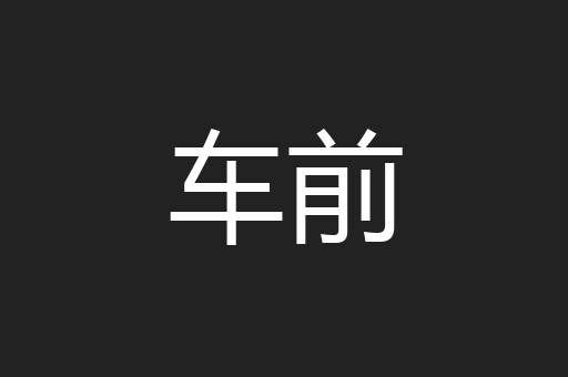 车前