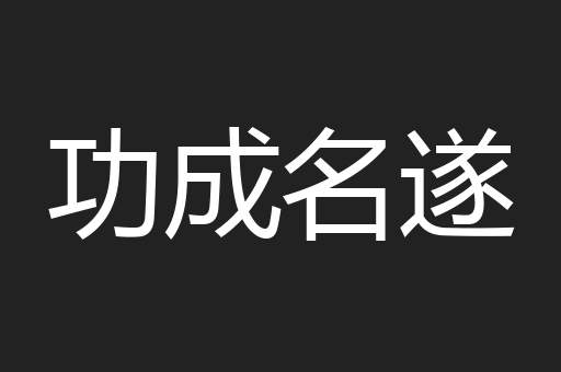 功成名遂