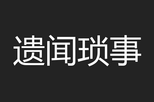 遗闻琐事