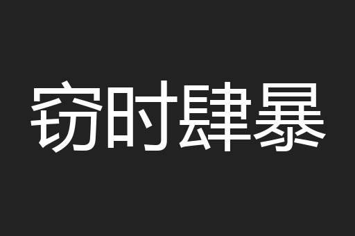 窃时肆暴