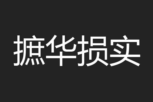 摭华损实