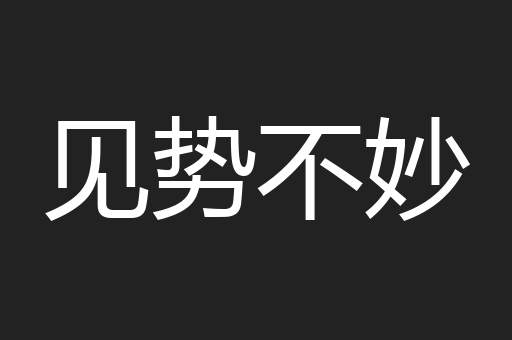 见势不妙