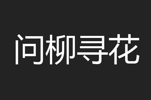 问柳寻花