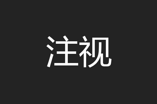注视