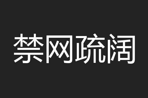 禁网疏阔