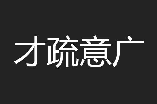 才疏意广