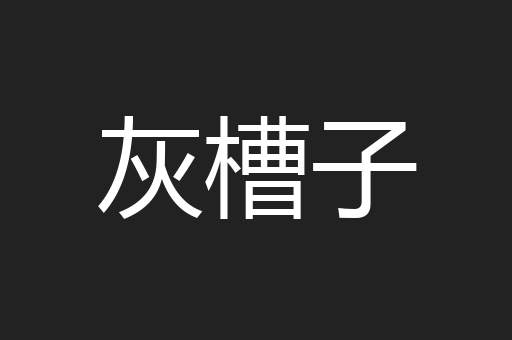 灰槽子