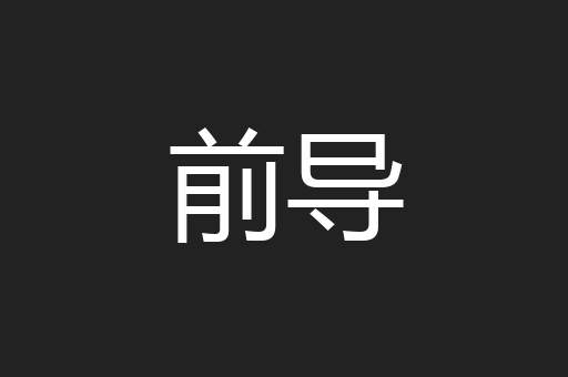 前导