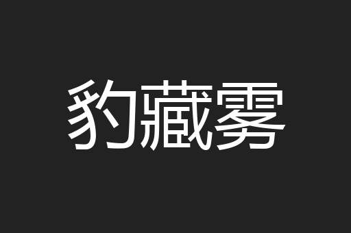 豹藏雾