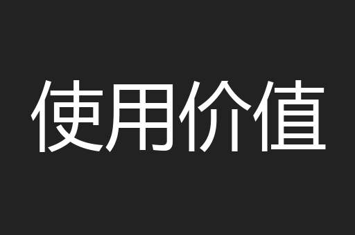 使用价值