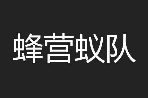 蜂营蚁队