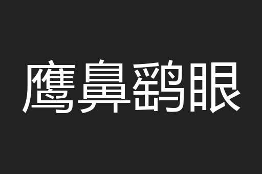 鹰鼻鹞眼