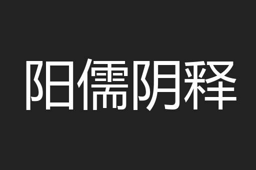 阳儒阴释