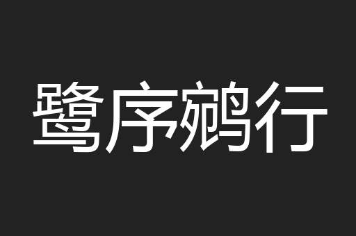 鹭序鹓行