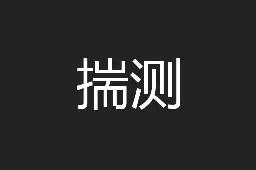 揣测