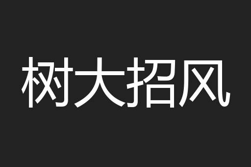 树大招风