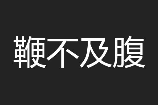 鞭不及腹