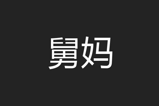 舅妈