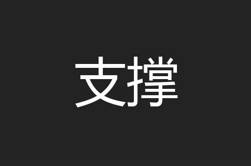 支撑