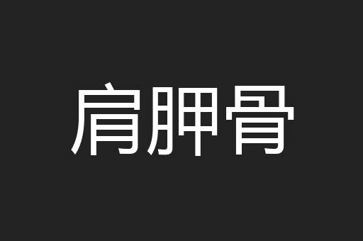 肩胛骨