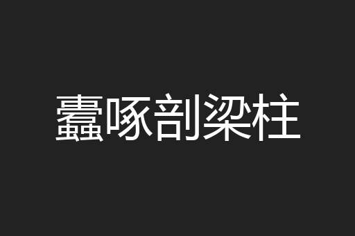 蠹啄剖梁柱