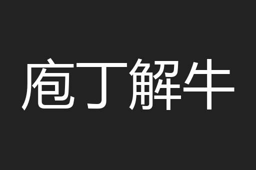 庖丁解牛