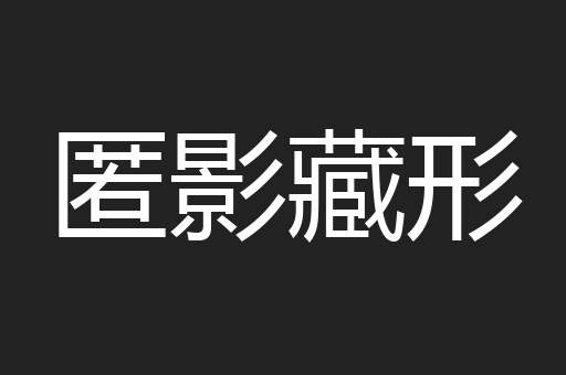 匿影藏形