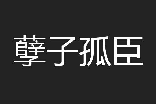 孽子孤臣