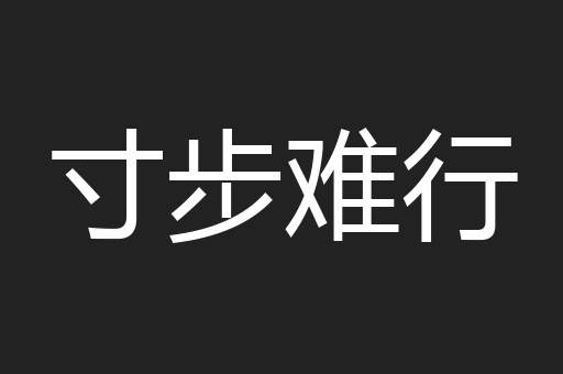 寸步难行