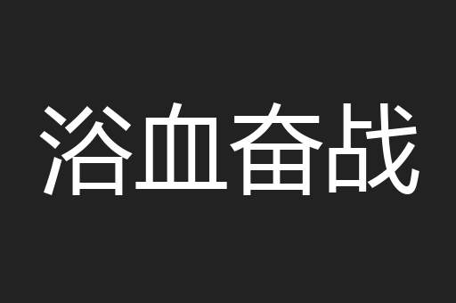 浴血奋战