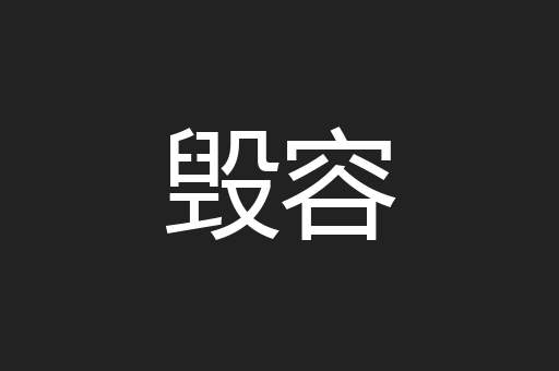 毁容