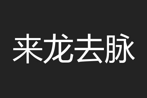 来龙去脉