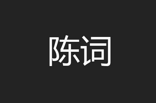 陈词