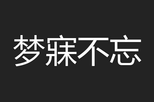梦寐不忘
