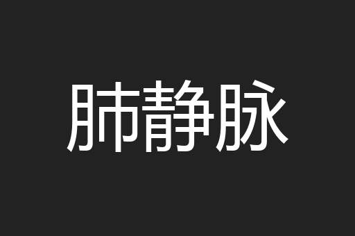肺静脉