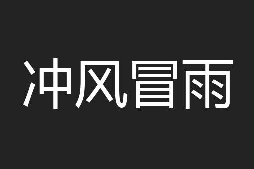 冲风冒雨