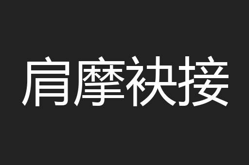 肩摩袂接